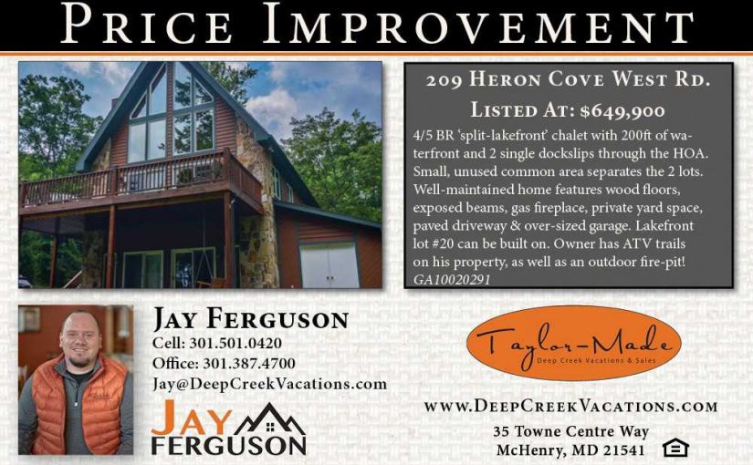 209 HERON COVE WEST ROAD PRICE IMPROVEMENT