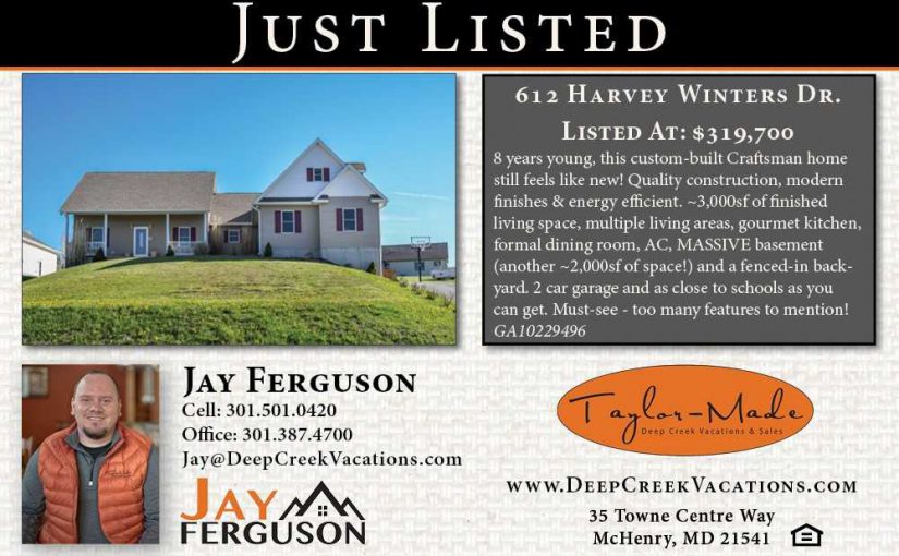 Just Listed 612 Harvey Winters Dr.